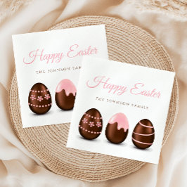 Niedliche Schokoladeneier glücklich Ostern Serviette