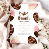Niedliche Schokoladeneier Osterbrunch Einladung
