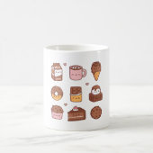 Niedliche Schokoladenfutter Doodles Kaffeetasse (Mittel)