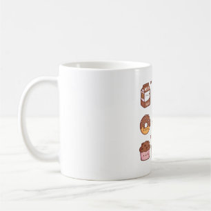 Niedliche Schokoladenfutter Doodles Kaffeetasse