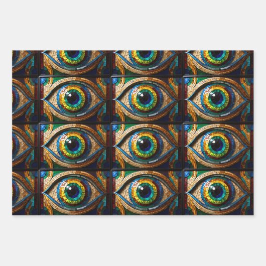 Niedliche schöne Augen Geschenkpapier Set (Vorderseite 3)