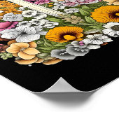 niedliche schöne Blume und Pilze Poster (Ecke)