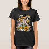 Niedliche schöne Blume und Pilze T-Shirt (Vorderseite)