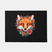 Niedliche schöne Wasserfarbenfox-Blume Fußmatte (Vorderseite)