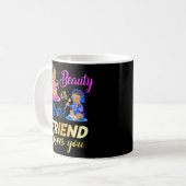 Niedliche Schönheit oder Beat Friend Lieben Sie Ge Kaffeetasse (Vorderseite Links)
