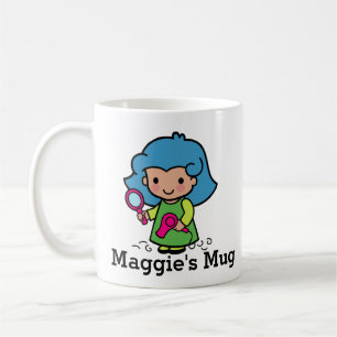 Niedliche Schönheitspflege/Haarstühle mit Fön Kaffeetasse