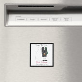 Niedliche schottische Braut & Bräuche speichern da Magnet (In Situ (Geschirrspüler))