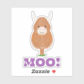 Niedliche schottische Highland Cow Aufkleber (Blatt)