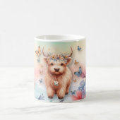 Niedliche schottische Highland Cow & Wild Blume Wa Kaffeetasse (Mittel)