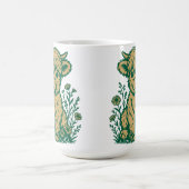 Niedliche schottische Highland Cow & Wildblumen Kaffeetasse (Mittel)