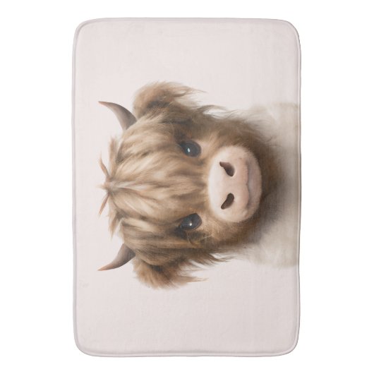 Niedliche schottische Kuh Badematte (Vorderseite Vertikal)