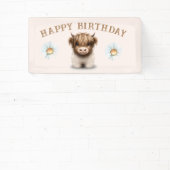 Niedliche schottische Kuh Banner (InSitu)