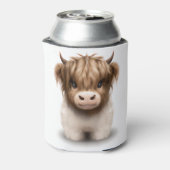 Niedliche schottische Kuh Dosenkühler (Kanne Rückseite)