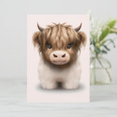 Niedliche schottische Kuh Feiertagskarte (Stehend Vorderseite)