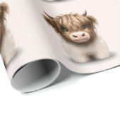Niedliche schottische Kuh Geschenkpapier (Rolleneckpunkt)