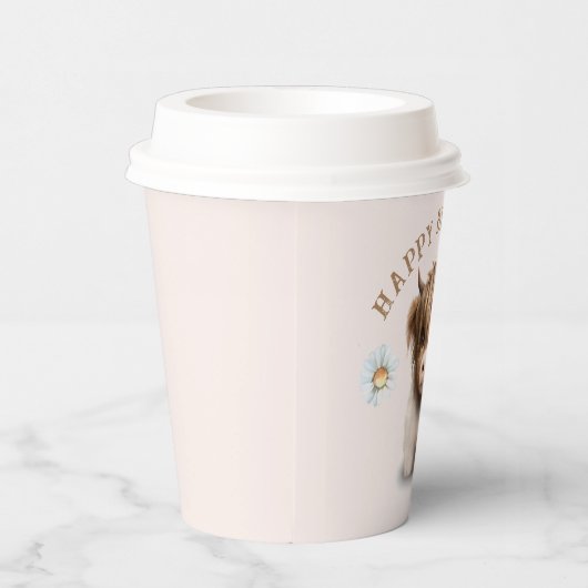 Niedliche schottische Kuh Pappbecher (Rechts)