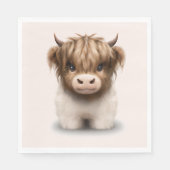 Niedliche schottische Kuh Serviette (Vorderseite)