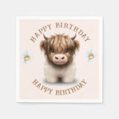 Niedliche schottische Kuh Serviette (Vorderseite)