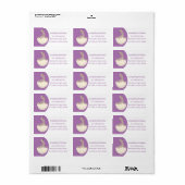 Niedliche Schraffur für Vogel-Strauß-Cartoon Adressaufkleber (Vorne)