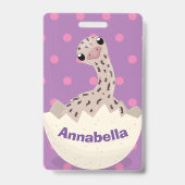 Niedliche Schraffur für Vogel-Strauß-Cartoon Ausweis (Back)