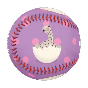 Niedliche Schraffur für Vogel-Strauß-Cartoon Baseball