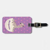 Niedliche Schraffur für Vogel-Strauß-Cartoon Gepäckanhänger (Vorderseite horizontal)