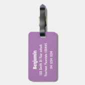 Niedliche Schraffur für Vogel-Strauß-Cartoon Gepäckanhänger (Rückseite vertikal)