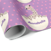 Niedliche Schraffur für Vogel-Strauß-Cartoon Geschenkpapier (Rolleneckpunkt)