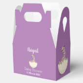 Niedliche Schraffur für Vogel-Strauß-Cartoon Geschenkschachtel (Geöffnet)