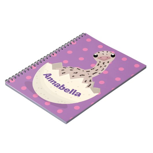 Niedliche Schraffur für Vogel-Strauß-Cartoon Notizblock (Linke Seite)