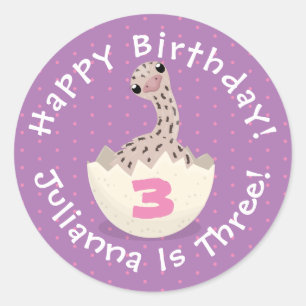 Niedliche Schraffur für Vogel-Strauß-Cartoon Runder Aufkleber