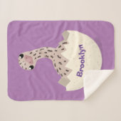 Niedliche Schraffur für Vogel-Strauß-Cartoon Sherpadecke (Vorderseite (Horizontal))