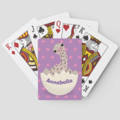 Niedliche Schraffur für Vogel-Strauß-Cartoon Spielkarten (Rückseite)