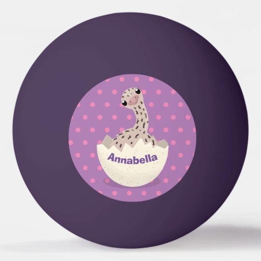 Niedliche Schraffur für Vogel-Strauß-Cartoon Tischtennisball (Vorderseite)