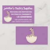 Niedliche Schraffur für Vogel-Strauß-Cartoon Visitenkarte (Vorne/Hinten)