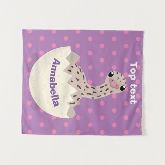 Niedliche Schraffur für Vogel-Strauß-Cartoon Wandteppich (Vorderseite (Horizontal))