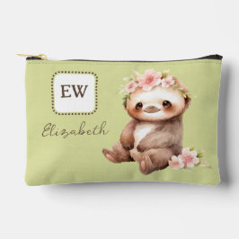 Niedliche Schrägstriche hinzufügen Name grün Zubehörtasche