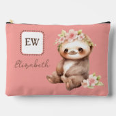 Niedliche Schrägstriche mit dem Namen Pink Zubehörtasche (Vorderseite)