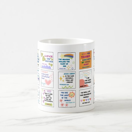 Niedliche Schrift Kinder Gedächtnisbibel Kaffeetasse (Mittel)