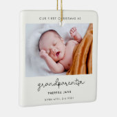 Niedliche Schrift Unsere ersten Weihnachten als Gr Keramikornament (Rechts)