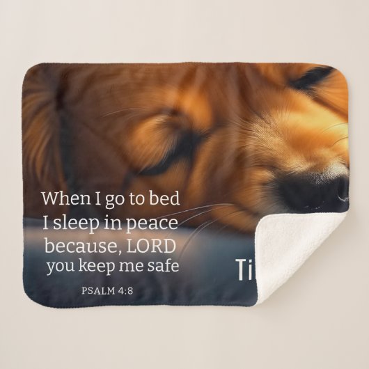 Niedliche Schrift Welpe Sherpadecke (Vorderseite (Horizontal))