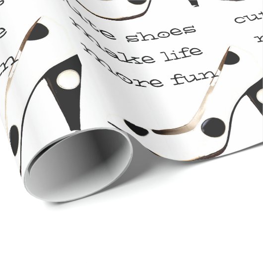Niedliche Schuhe Geschenkpapier (Rolleneckpunkt)