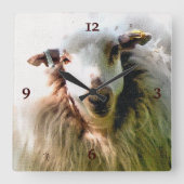 NIEDLICHE SCHUHE QUADRATISCHE WANDUHR (Vorderseite)