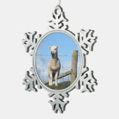 NIEDLICHE SCHUHE SCHNEEFLOCKEN Zinn-Ornament (Rechts)