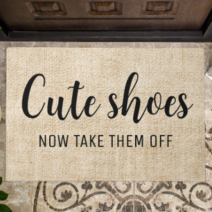 Niedliche Schuhe ziehen sie jetzt ab Funny Fußmatte