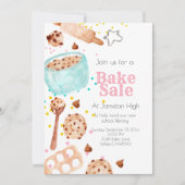 Niedliche Schulbake-Verkaufsstelle Einladung (Vorderseite)