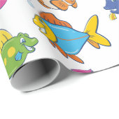 Niedliche Schule der Fische Geschenkpapier (Rolleneckpunkt)