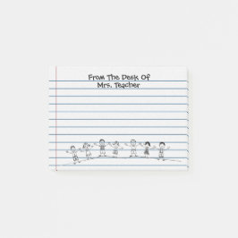 Niedliche Schule scherzt Lehrer-Post-It Post-it Klebezettel