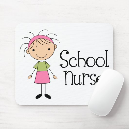 Niedliche Schulkrankenschwester Mousepad (Mit Mouse)