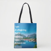 Niedliche Schulter Tasche Blaue Tasche mit Schrift (Vorderseite)